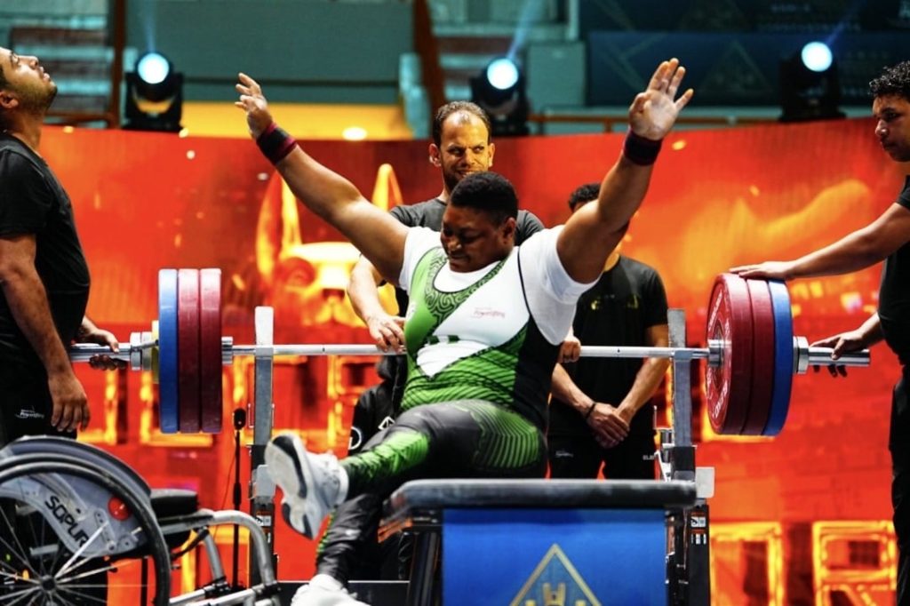 Nigerian Powerlifter Oluwafemiayo Sets New World Record, Wins Gold in Cairo